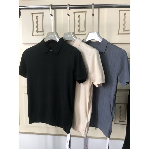 Men's for Short Sleeve Solid Twill Woven Fabric Anti-Pilling Blank Design T-Shirt Custom