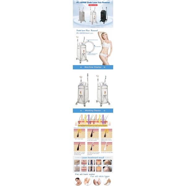 машина 12 x 20mm красоты удаления волос лазера 808nm Elight 2 ручки