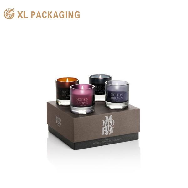 XL Packaging Custom Packaging Box Factory Custom Kraft Candle Packaging Box With Lid And Base Rigid Gift Candle Boxes With Paper Tray