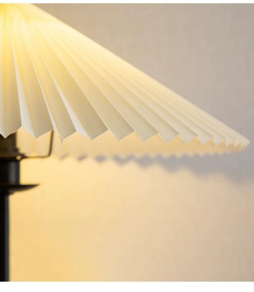 JYLIGHTING Lampe de sol plissée médiévale moderne pour la maison rétro verticale pour le salon chambre à coucher décoration nordique côté lit atmosphère lampe lampe pendentif moderne