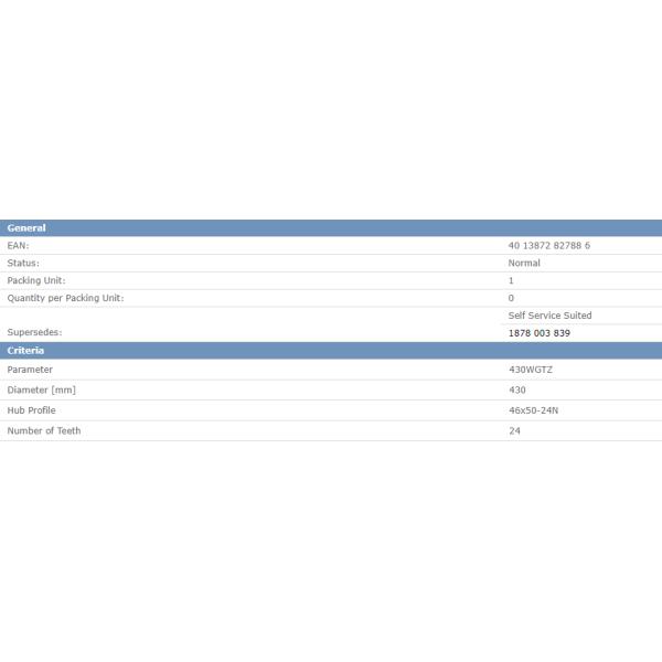 DC 11.08 Heavy Duty Truck Clutches Disc 1878007253 260mm