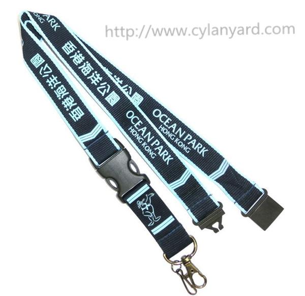 Printed brand logo neck lanyards, China lanyard manufacturer for custom id badge lanyards