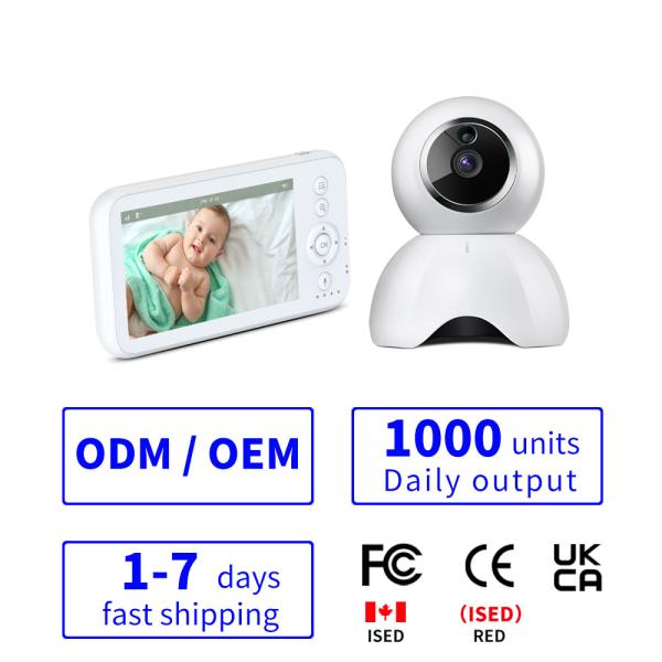 2.4G Wireless Baby Monitor with 1080P Camera Pan Tilt Night Vision