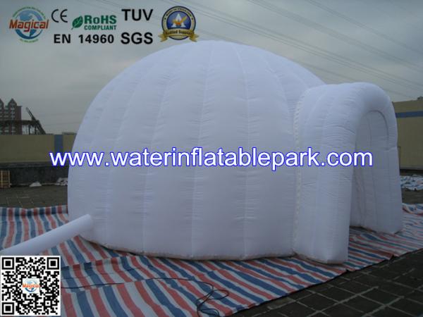 White Inflatable Clear Light Dome Tent  Outdoor Oxford Cloth