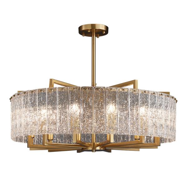 Modern home living room decoration round glass lighting candle Chandelier(WH-CY-243)