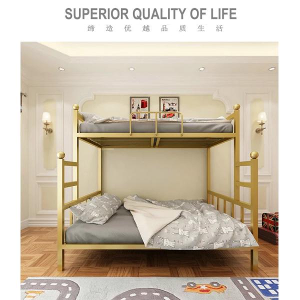 School Furniture Adult Full Size Metal Garden Bunk Bed for Space Saving in Queen Loft Bed