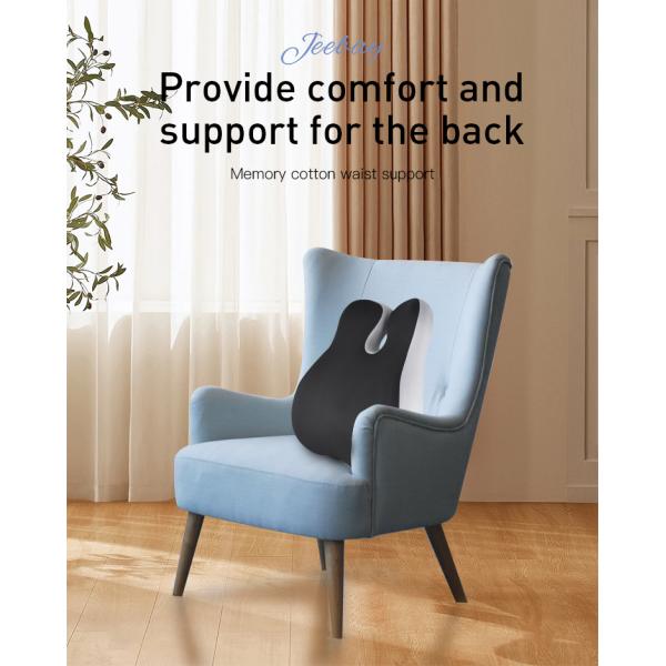 Customized Logo Cotton Memory Foam Lumbar Support Chair Cushion for Orthopedic Comfort