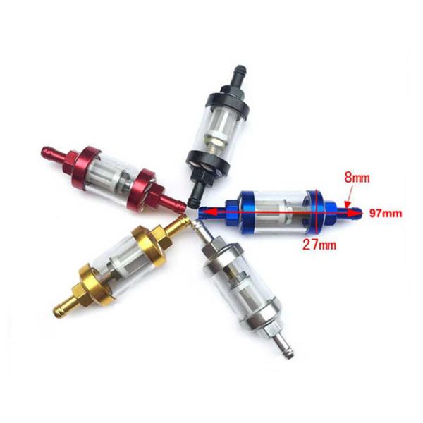 Modified CNC Aluminum Fuel Filter Oil Cleaner For Carburetor ATV Scooter Universal
