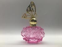Flower Glass Perfume Bottle 30ml 50ml Sprayer Sealing Plastic Butterfly Cap