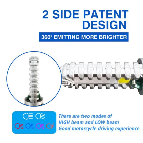 Янтарный мотоцикл светодиодный фары лампочка DC12V красный синий белый H4 светодиодный лампочка мотоцикл