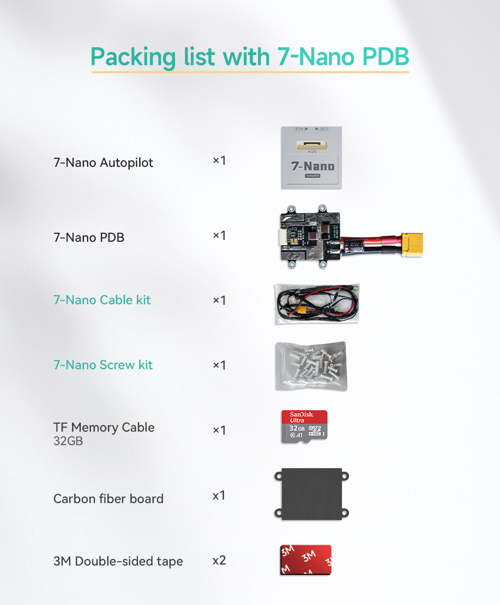 Wholesale Price Original  CUAV 7 Nano H7 Controller Pixhawk Ardupilot PX4 for FPV Airplane Fixedwing Multirotor VTOL Module