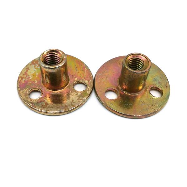Round Base Brad Hole Round  Insert Corrosion Resistant Tee Nut