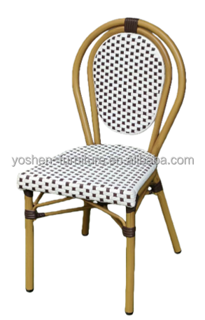 Stackable All Weather Waterproof Outdoor Poolside Chair French Style Design for Pool Garden Hotel Use