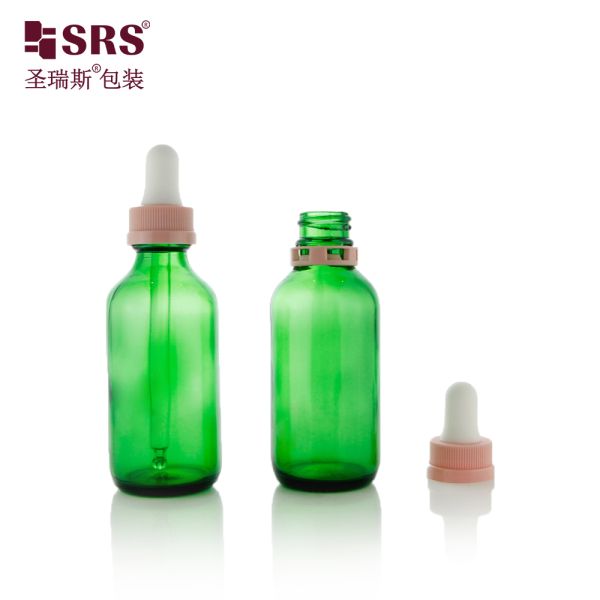 Durable 30ml 60ml Glass Dropper Bottle with Tamper Evident Cap for Skincare
