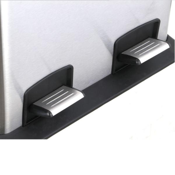 Commercial Dual Compartment Pedal Bin  Trash Bin With Foot Pedal For Kitchen