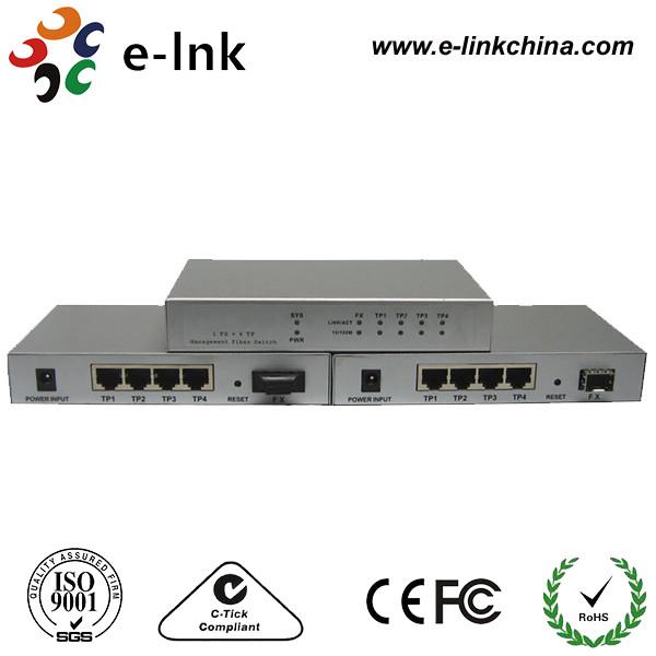 10 / 100M Fiber Optic To Cat5 Media Converter Ethernet Switch 16 SFP Port 1000Base - X