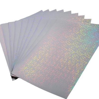 A4 Self Adhesive Holographic Dots Pattern Cold Lamination Film PVC PP For Packaging Decoration