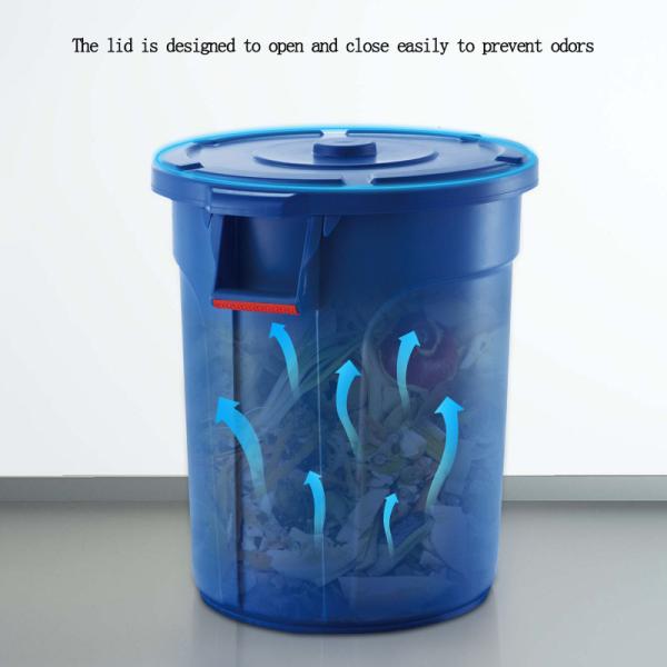 Wholesale Plastic Wheeled Recycle Waste Bin Trash Can With Lid for Sale  Round Plastic Waste Bins