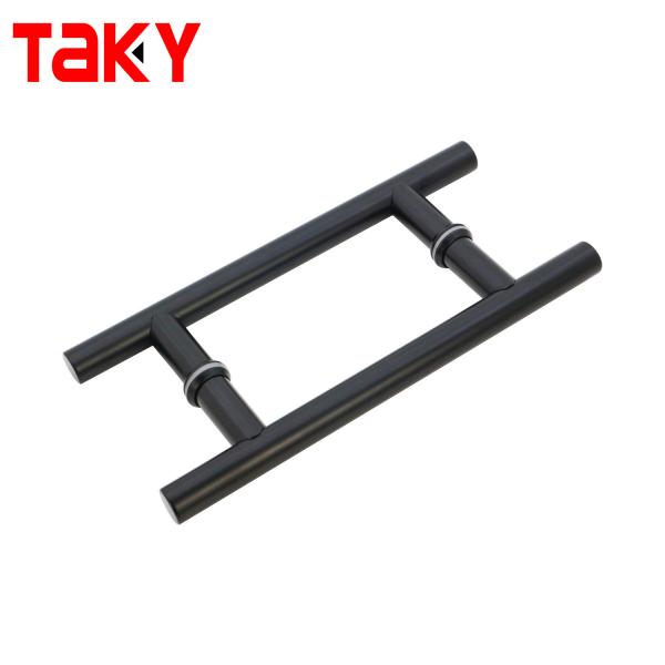 Modern Commercial H Style Back-to-Back Glass Door Pull Push Handle