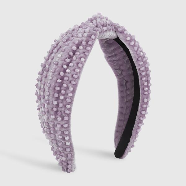 cute Baroque handmade beaded headbands wide fabric headbands with bow hair accessories Yiwu wholesale