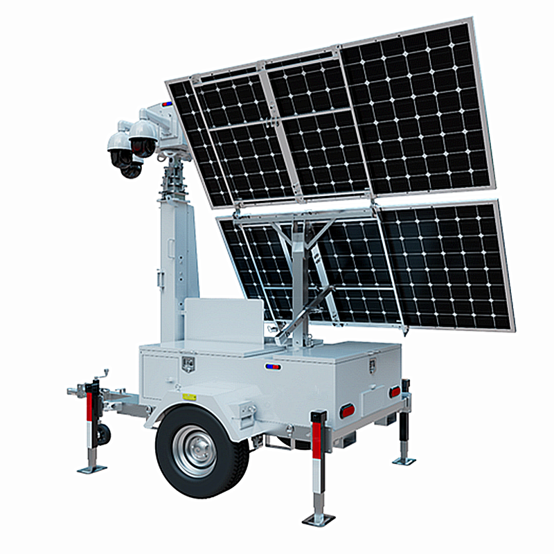 Hot Selling Solar Surveillance Tower Lighting Telescopic Light Tower Solar Light Tower for Mining