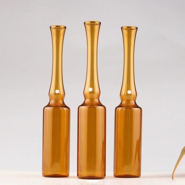 1ml 2ml 5ml 10ml YBB USP empty borosilicate glass ampoules for injection Transparent Amber Glass Ampoule for Pharmac