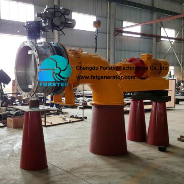 Turbina tubular 20kw To160kw da baixa instalação principal da tubulação hidro para o hidro central elétrica