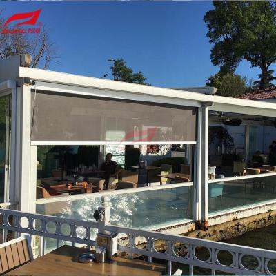 SUNC a motorisé l'écran extérieur Mesh Retractable Ziptrack Blinds de patio d'aveugles de rouleau