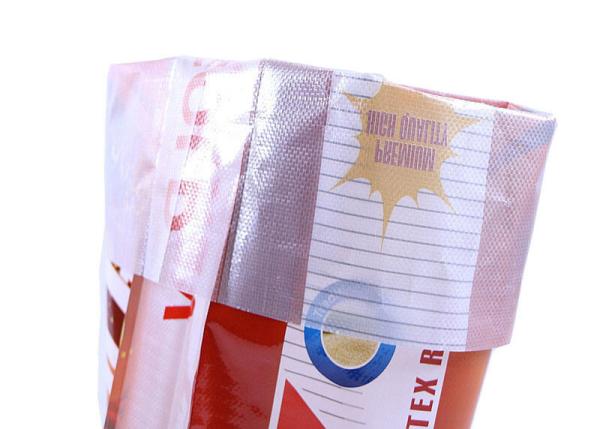 Tear Resistant Plastic Feed Bags , Red / Yellow Paddy Bopp Laminated PP Bags