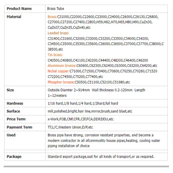 ASTM C11000 Copper Pipe Tube Straight Type For Refrigerator