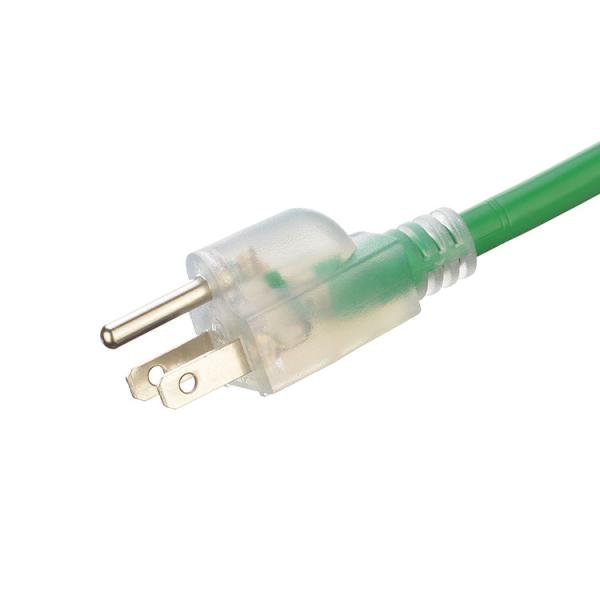 ETL 12/3 AWG Customized Pure Copper Extension Cord with Light for Yard Festival PVC Jacket Material and NEMA Female End Type