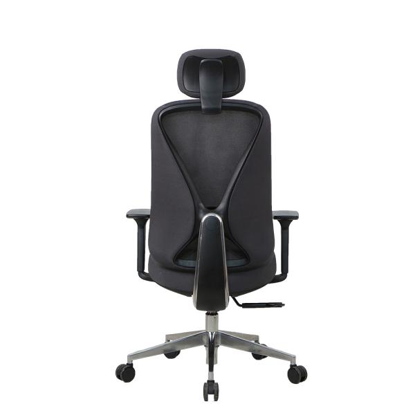 PU Pad High Back Black Breathable Ergo Infinity Mesh Chairs With Headrest And Lumbar
