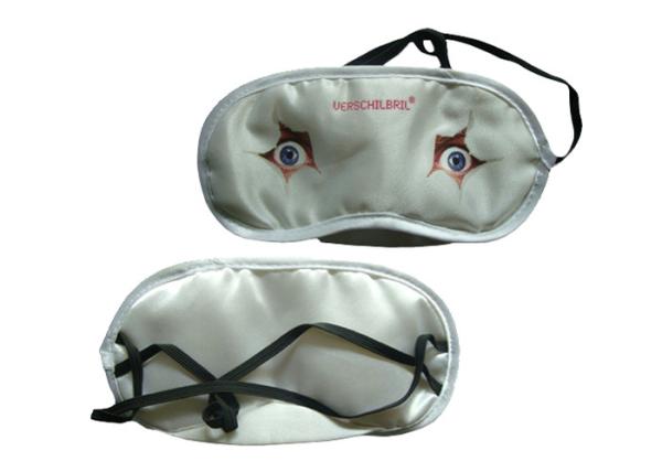Fancy Sleep Blindfold Eye Shade Silvery Grey With 2 Thin Elastics And Nose Pad