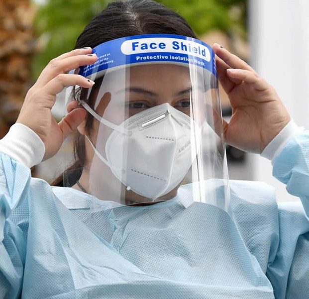 Медицинские ясные 0.25MM пластиковые защитные маски PPE брызгают размер защиты 33cm*22cm