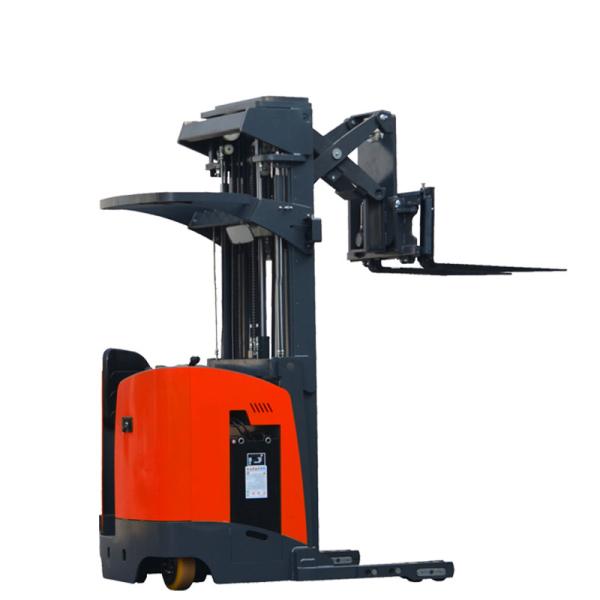 Forklift Electric Reach Truck Retractable Forks Seated On 1800kg Lifting 5000mm