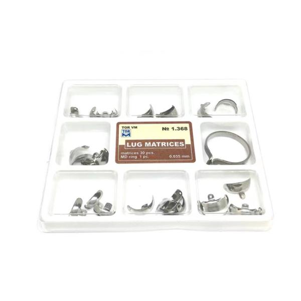 CE Certified Steel Dental Metal Lug Matrices Matrix Bands Medium 5.1mm 12 pcs/kit Material CE Approved