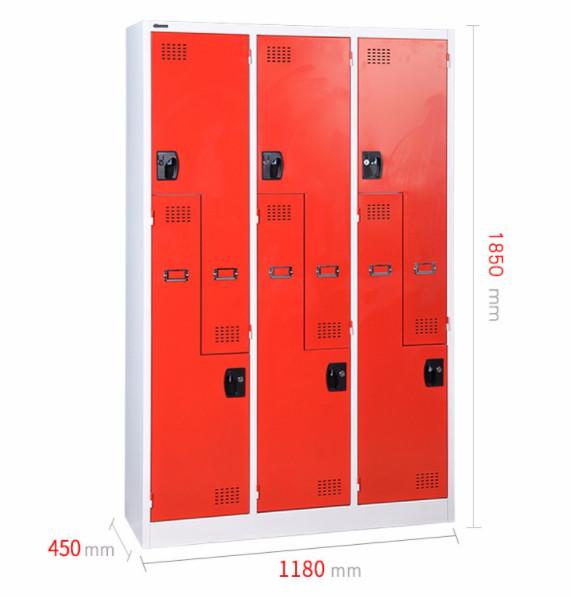 1850 Height Z Shape Steel Dress Cupboard Small Metal Locker