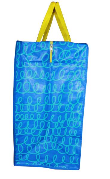 Portable 120gsm PP Woven Shopping Bags Full Zipper Matt Coated