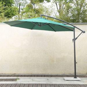 Um guarda-chuva de jardim de sol verde OEM Um guarda-chuva de cantilever retangular