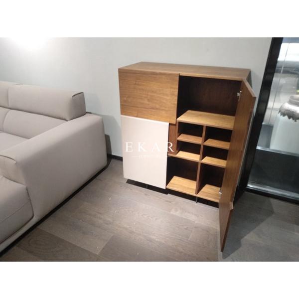 Modern Design 2 Doors Cabinet Metal Frame Dining Room Sideboard