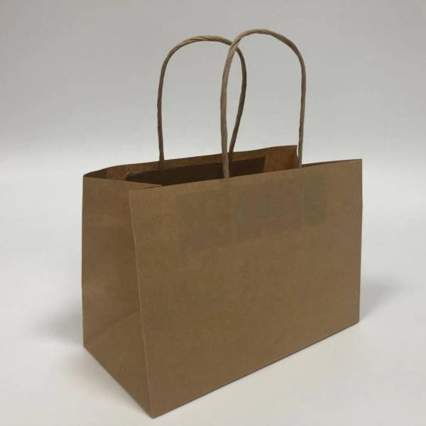 Personalized Recyclable Brown Shopping Paper Bags For Gift Food Takeaway