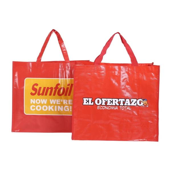 Recycled Water Resistant Woven Carry Bags With Lamination 80 Woven 20 Pp