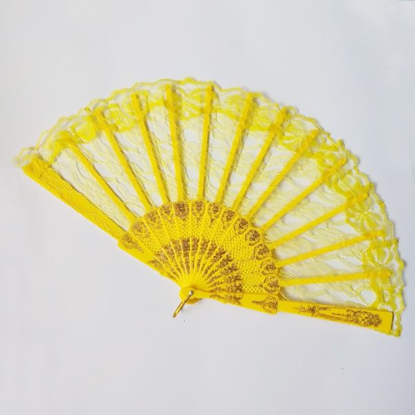 [I AM YOUR FANS] Hot Selling Lace Wedding Hand Fans Folding Fan Plastic Hand Fan