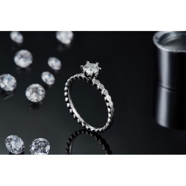 1.16CTW Wavilion Design White Moissanite And Sapphire Platineve Diamonds Jewelry Engagement For Women Ring