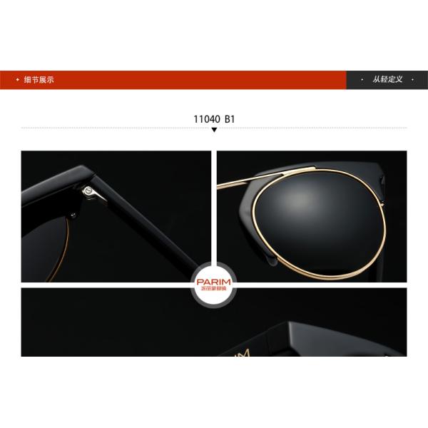 TAC Parim Polarized Sunglasses Lens Light Weight Material Women Black Red Frame