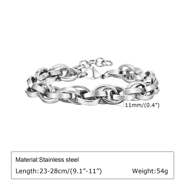 Brasserie en acier inoxydable de style classique 2025 Bracelets pour hommes