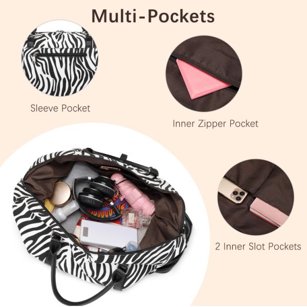 Women'S Travel Bag Striped Travel Bag Yoga Dry Wet Separation Bag Travel Bag