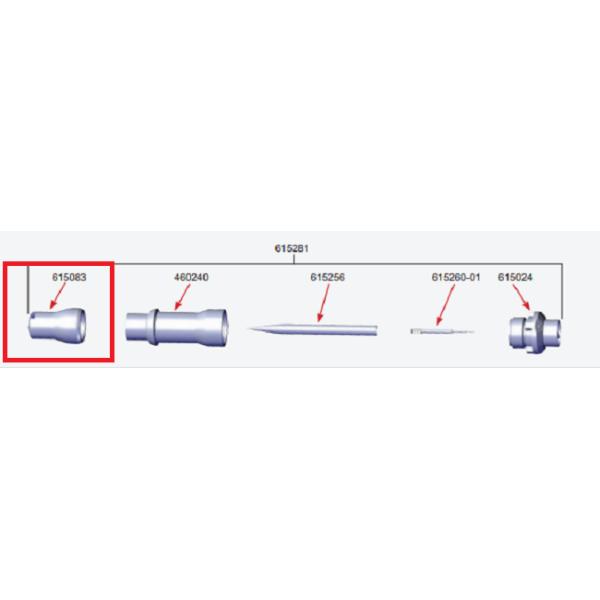 615083 Плоская струйная форсунка для порошкового покрытия G4 MS Topcoat A4 Spray Запасные части