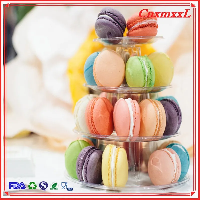 Выставочная витрина еды стойки десерта башни Macaron 4 ярусов для магазина торта