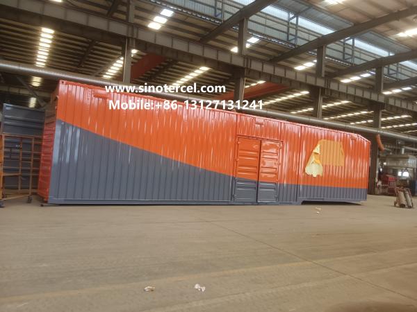 53ft Yellow Enclosed Box Semi Trailer with Side and Rear Doors